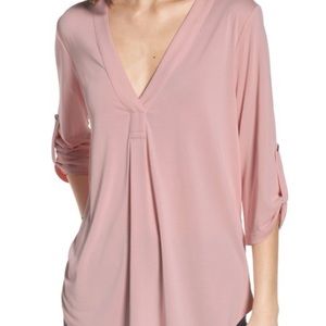 Roll tab sleeve blouse size M